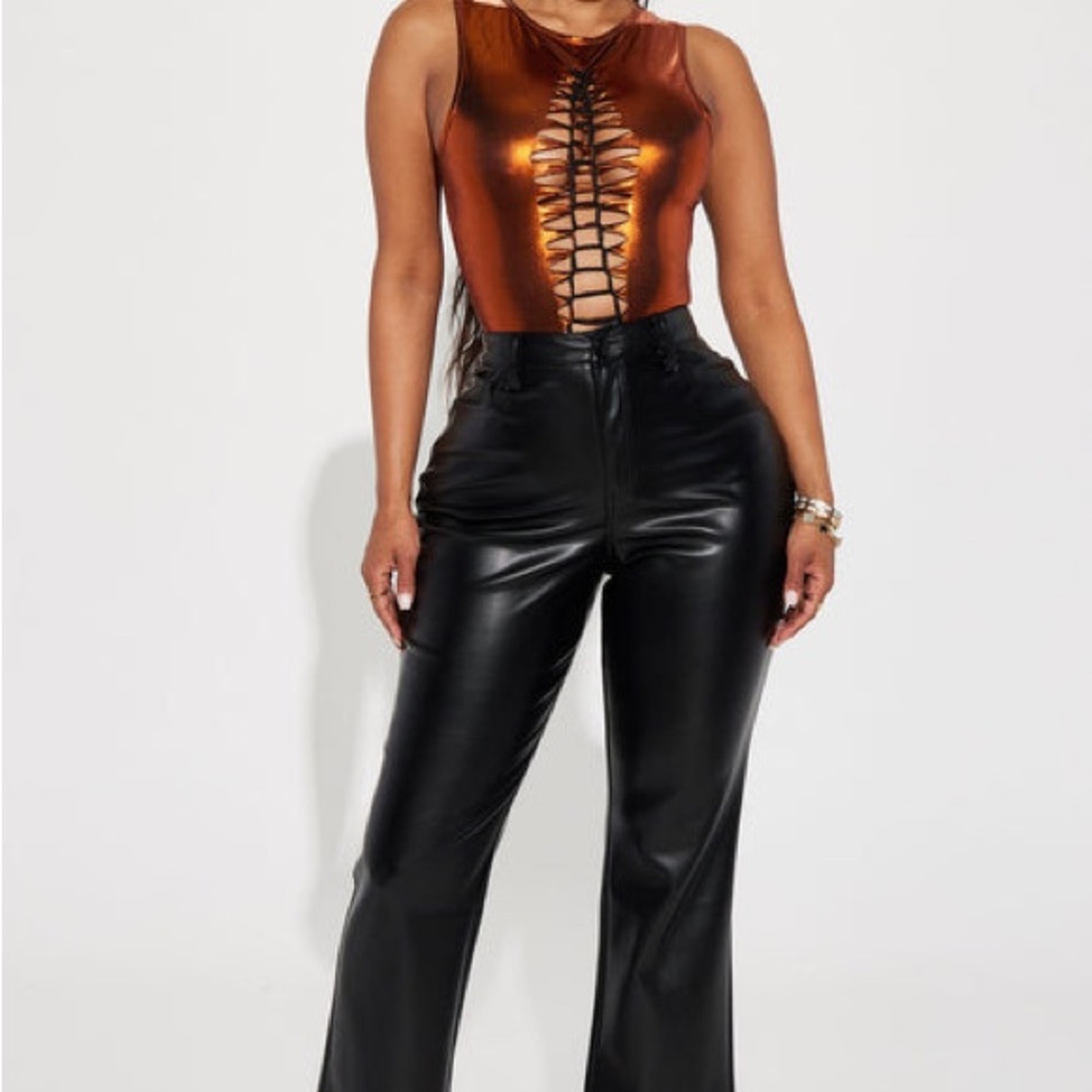 Fashion Nova Black Leather Pants